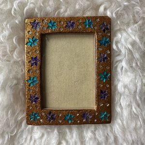 Sparkly Picture Frame with Multicolour Star Details
